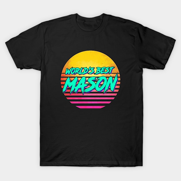 Funny Mason Retro 1980s Gift T-Shirt by GWENT